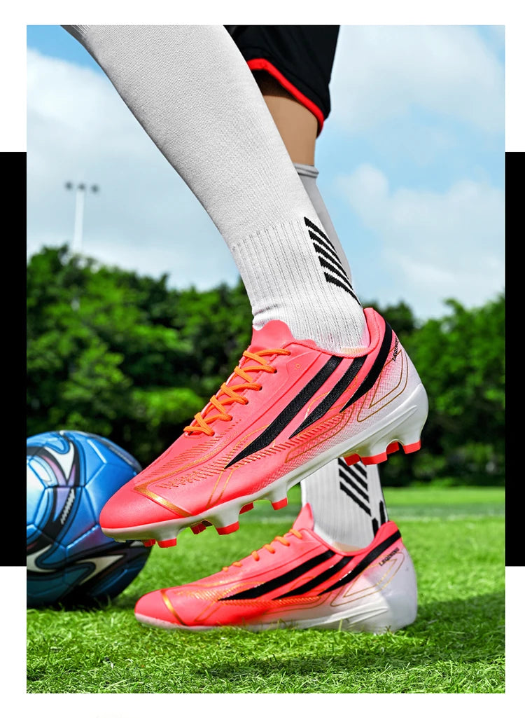 Chaussures de football professionnelles AG pour hommes, résistantes, décontractées, à crampons, antidérapantes, Fast Foo451·a