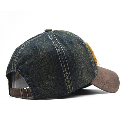 CNTANG Summer Denim Baseball Cap Men's Fashion Embroidered Letter Cotton Caps Snapback Men Outdoor Casual Hip Hop Hat Adjustable
