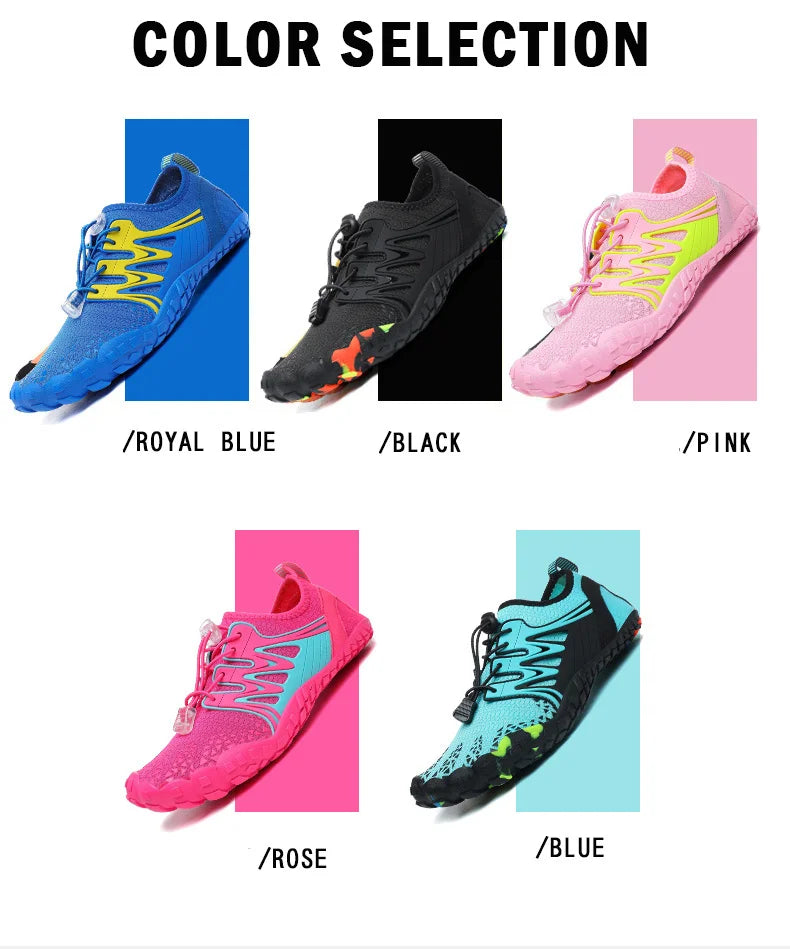 Zapatos acuáticos unisex de secado rápido con drenaje para vadeo, playa, deportes acuáticos, natación, yoga, buceo, surf y uso barefoot