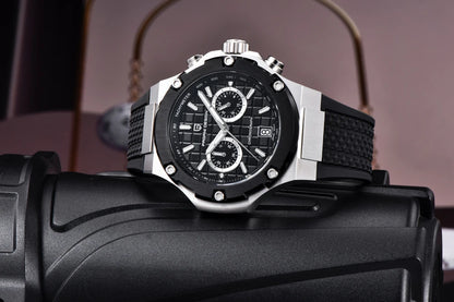 Orologi al quarzo da uomo PAGANI DESIGN – Cronografo sportivo di lusso, impermeabile, dotato di lancette luminescenti e vetro zaffiro con trattamento antiriflesso