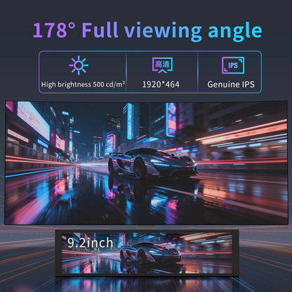 Ajazz AKP02 Aluminum Alloy 9.2-Inch DIY Universal Secondary Screen with Various Customizable Designs Suitable for Windows 7