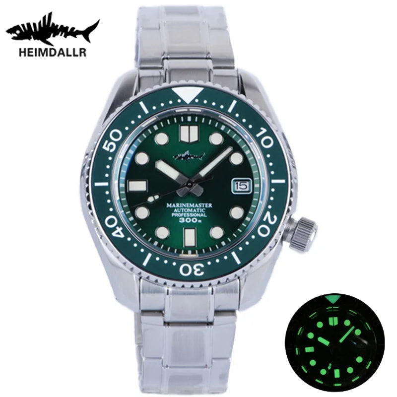 Heimdallr Diver Watch For Men MM300 Sumo SBDX 300M Waterproof Sapphire Crystal C3 Luminous NH35 Automatic Movement Wristwatch