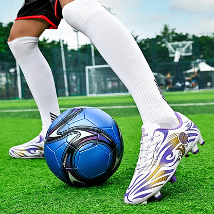 Original Soccer Cleats Men Training Shoes Outdoor Non-slip Children's Football Shoes Long Spikes Men's Futsal Shoes Size 32-45