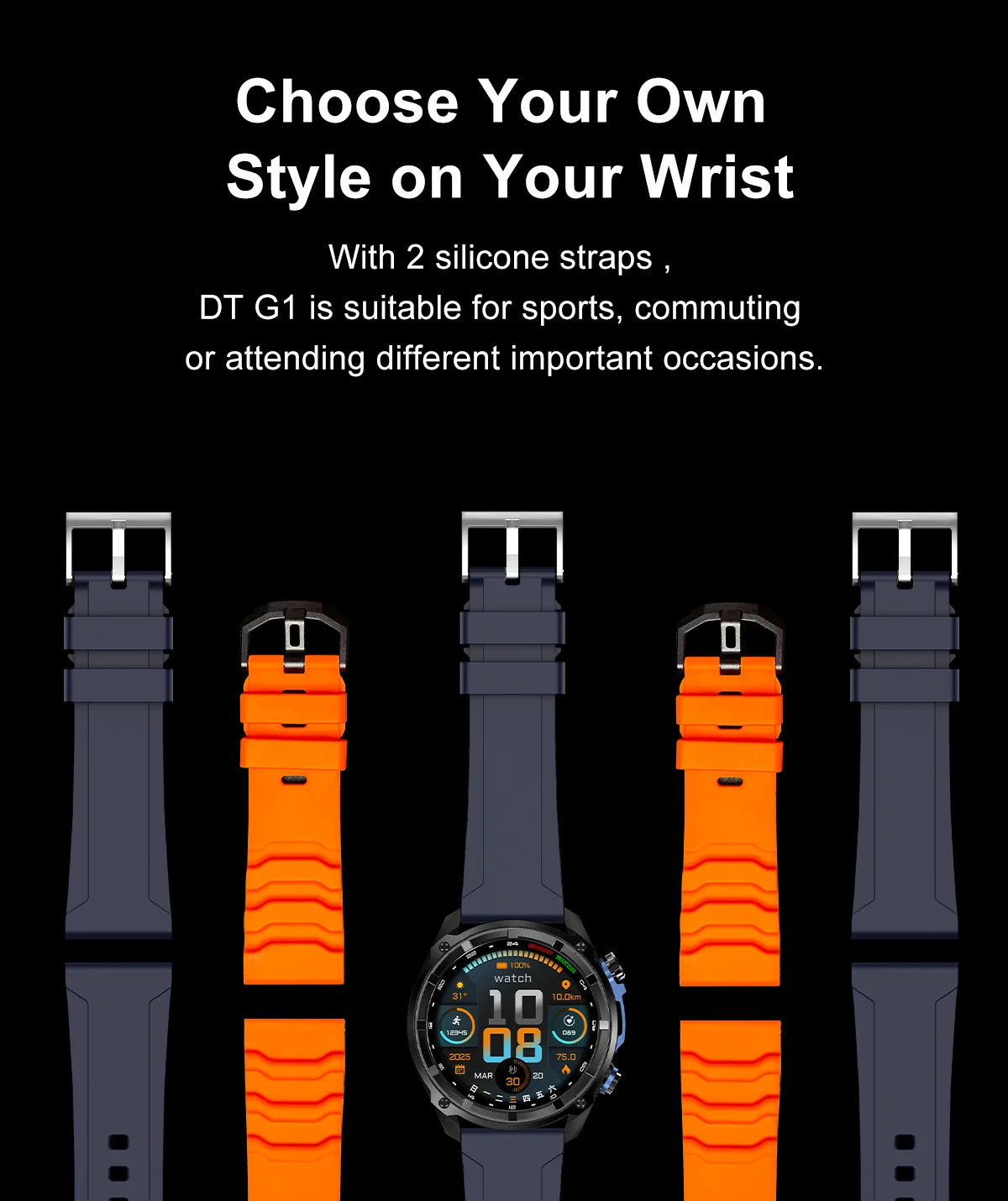New Men TANK GPS Map Smart Watch Outdoor Compass 1000mAh Large Battery 10ATM Waterproof Bluetooth Call Sports AMOLED Smartwatch