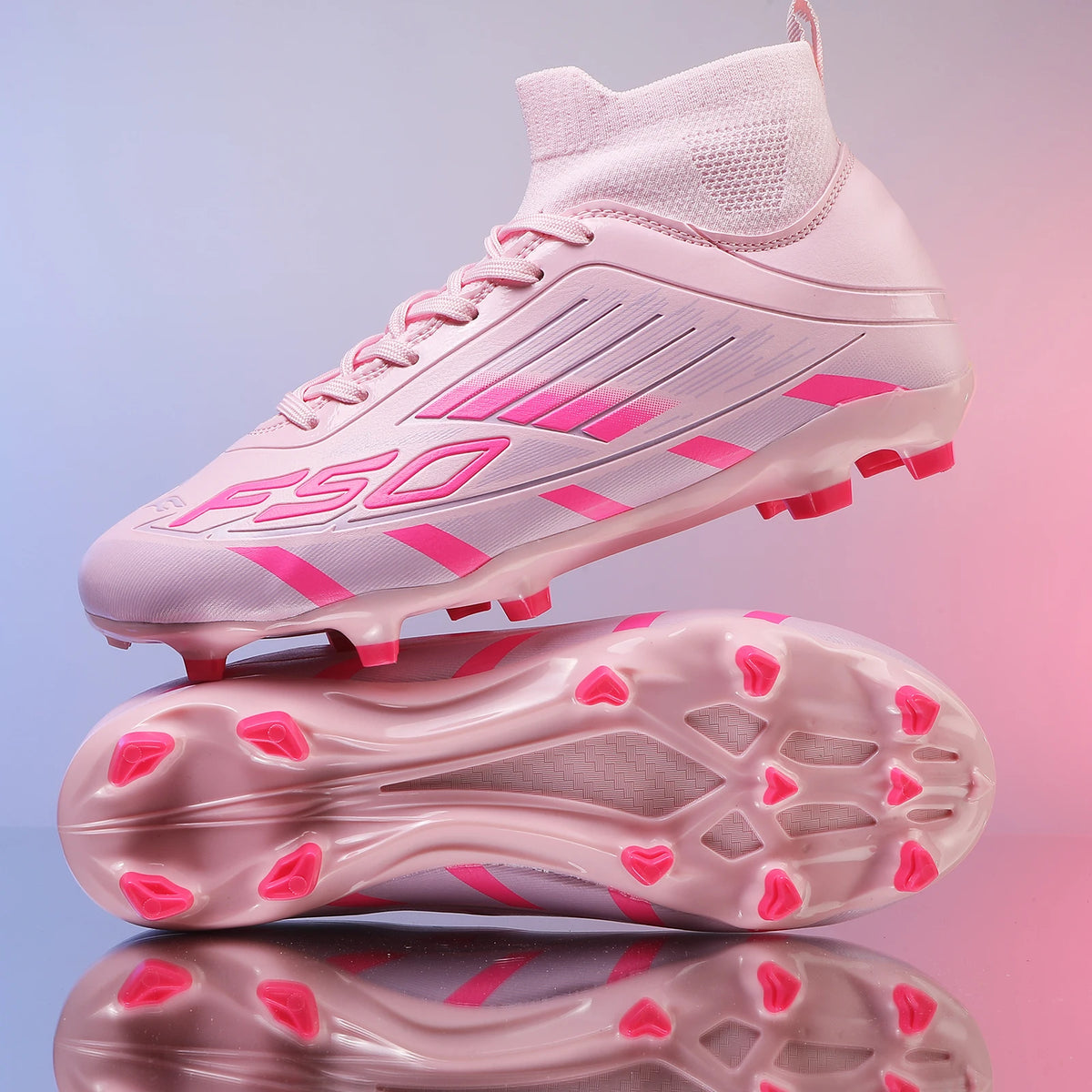 Nouvelles chaussures de football professionnelles pour hommes TF/FG, chaussures de football pour garçons, chaussures de sport unisexes à cheville haute, antidérapantes, confortables