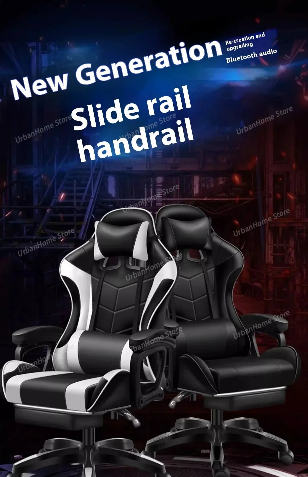 Gaming Chair Ergonomic Gaming Chair Net Coffee Computer Chair Home Reclining Office Comfortable Swivel Gaming Chair