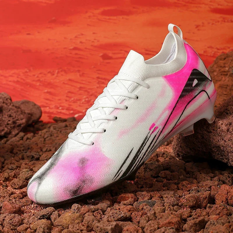 New Men's Football Boots Match Soccer Shoes FG Ultralight Drop Shipping Training Shoes Cleats Outdoor Soccer Non-Slip Long Spikes