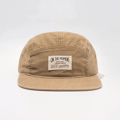 ON THE MOMENT Casquette de baseball 5 panneaux en coton Casquettes snapback Casquettes « Bone » pour homme Casquettes hip-hop originales pour hommes et femmes, réglables