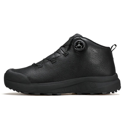 Zapatos de cuero HUMTTO para hombre, calzado deportivo de invierno para camping y actividades al aire libre, botas de trekking transpirables, zapatillas de senderismo antideslizantes para hombre