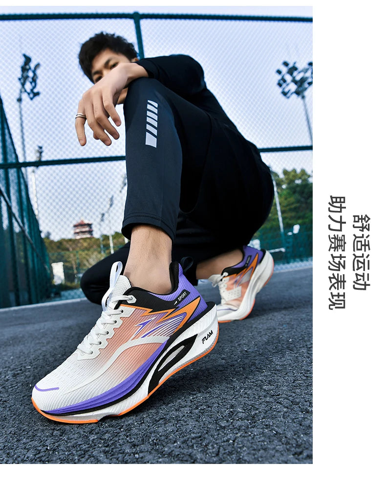 Men's Sports Running Shoes Marathon Air Cushion Breathable Lightweight Comfortable Women's Outdoor Athletic Sneakers Jogging Tennis