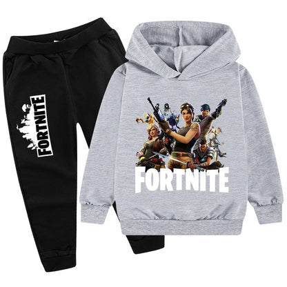 2026 New Fortnite Game Printed Children's Leisure Suit Cartoon Long Sleeve Autumn/Winter New Teenager Suit