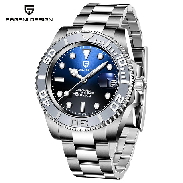 PAGANI DESIGN V2 Japan Movement 40MM Luxury Men's Mechanical Watch Sapphire Glass Ceramic Bezel Automatic Diving Watches for Men
