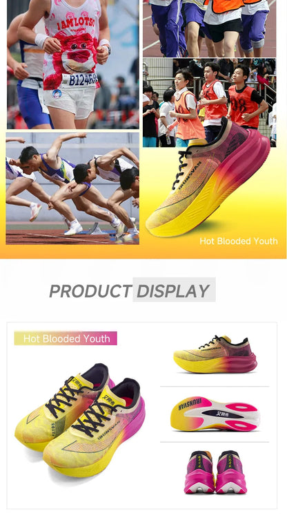 IRUNSVAN Sapatilhas de Corrida para Homem Respiráveis, Calçado Desportivo Leve para Maratona com Placa de Carbono, Sapatilhas Casuais Confortáveis para Treino Atlético