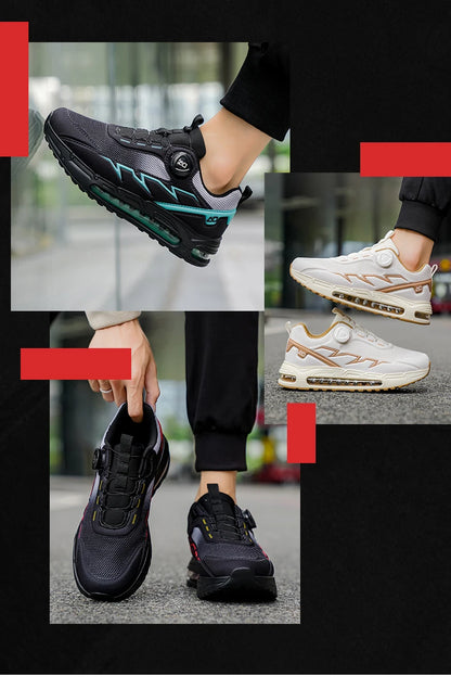 Scarpe da running da uomo primavera/estate, scarpe da trekking outdoor resistenti all’usura con chiusura BOA, stile sportivo e casual traspirante