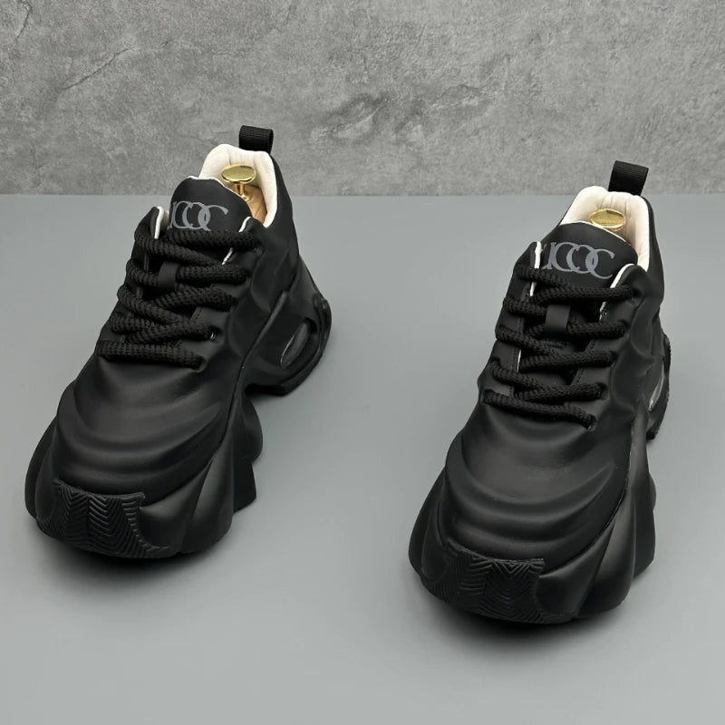 Plus Size Men's 2026 New Dad Sneakers Thick Platform Sole Fashion Versatile Casual Athletic Shoes Trendy Comfortable Daily Shoes
