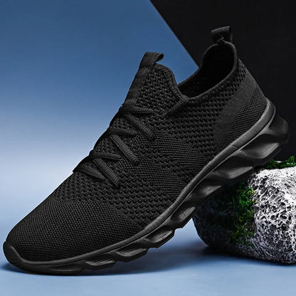 Men's Running Shoes Soft Soles Wear-Resistant Breathable Sports Shoes Mesh Outdoor Fashion Big Size Tennis Shoes for Men