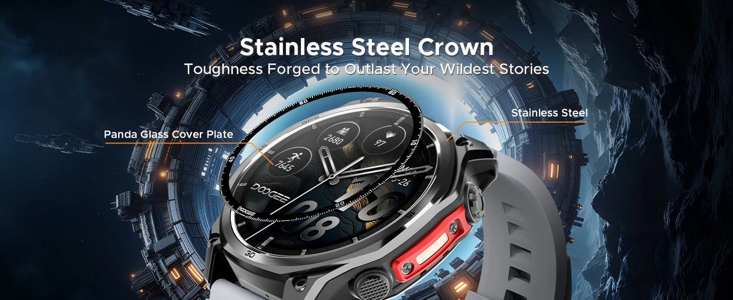 DOOGEE ANYWISE W1 PRO AI Smart Watch 1.43" AMOLED Display 5ATM IP68 Water Resistance GPS Tracking Sport Watch with Offine Maps