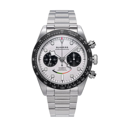 Sugess Chronograph Watch for Mens ST1907 Movement Mechanical Sapphire Crystal Wristwatches Waterproof Pilot Air Force Clock S475