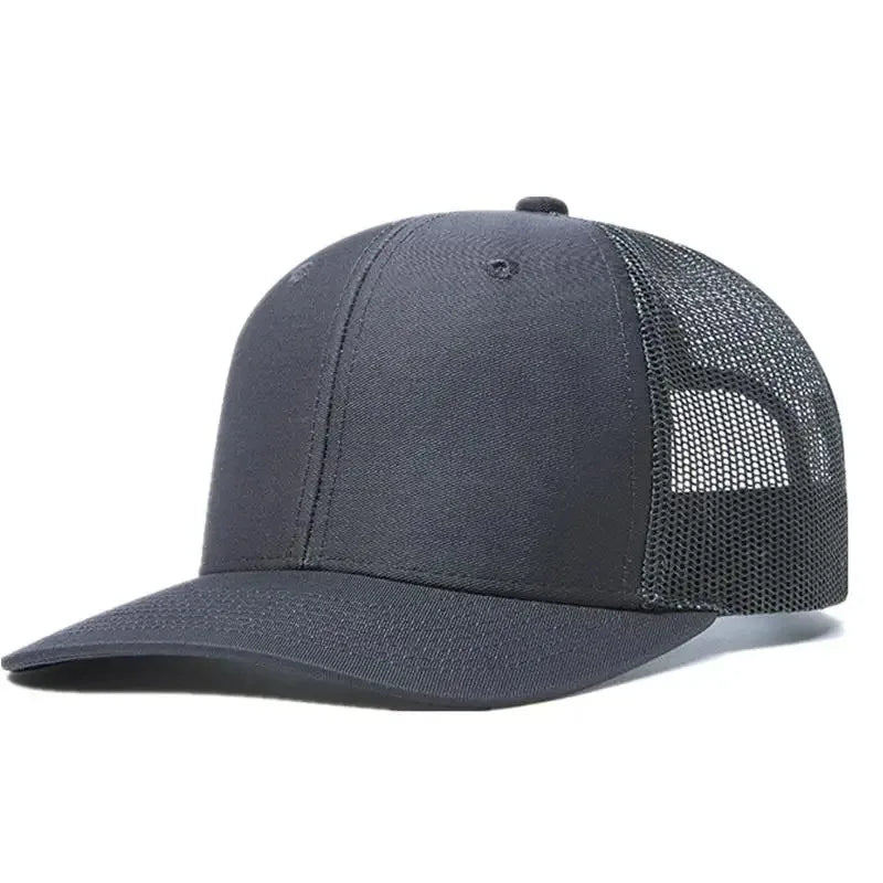 Unisex-Kappe mit leicht gebogener Krempe im Trucker-Stil – Freizeit- und Outdoor-Kappe für Damen und Herren, atmungsaktiv, für den Sommer
