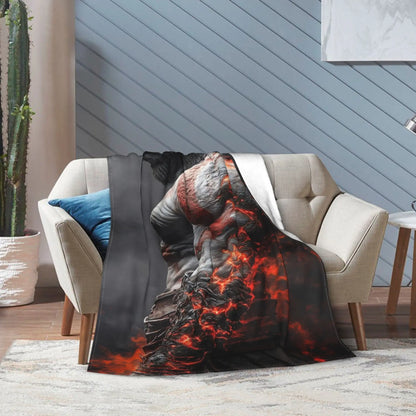 God of War Games Kratos Cartoon  Blanket Quality Soft  Bedding Throws Winter Travel Office Home Decor Aesthetic Bedspread