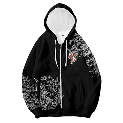 Felpe con cappuccio da uomo e bambino con stampa 3D per Capodanno cinese, grafica drago, streetwear cool, top con cappuccio