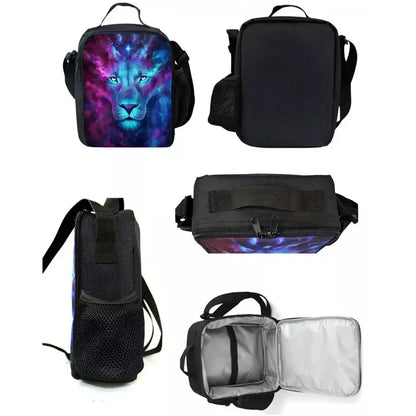 Popular Game Fortnite Child Insulated Large Capacity Bag for Boys and Girls Student Outdoor Reusable Thermal Cooler Lunch Box