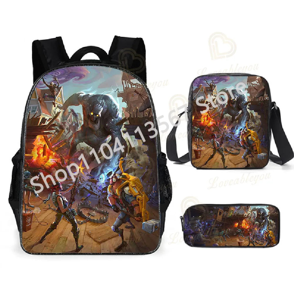 3Pcs/Sets Fortnite School Bags for Boys Girls Cartoon Battle Royale Game Book Bags Sets Games Backpacks School Gifts
