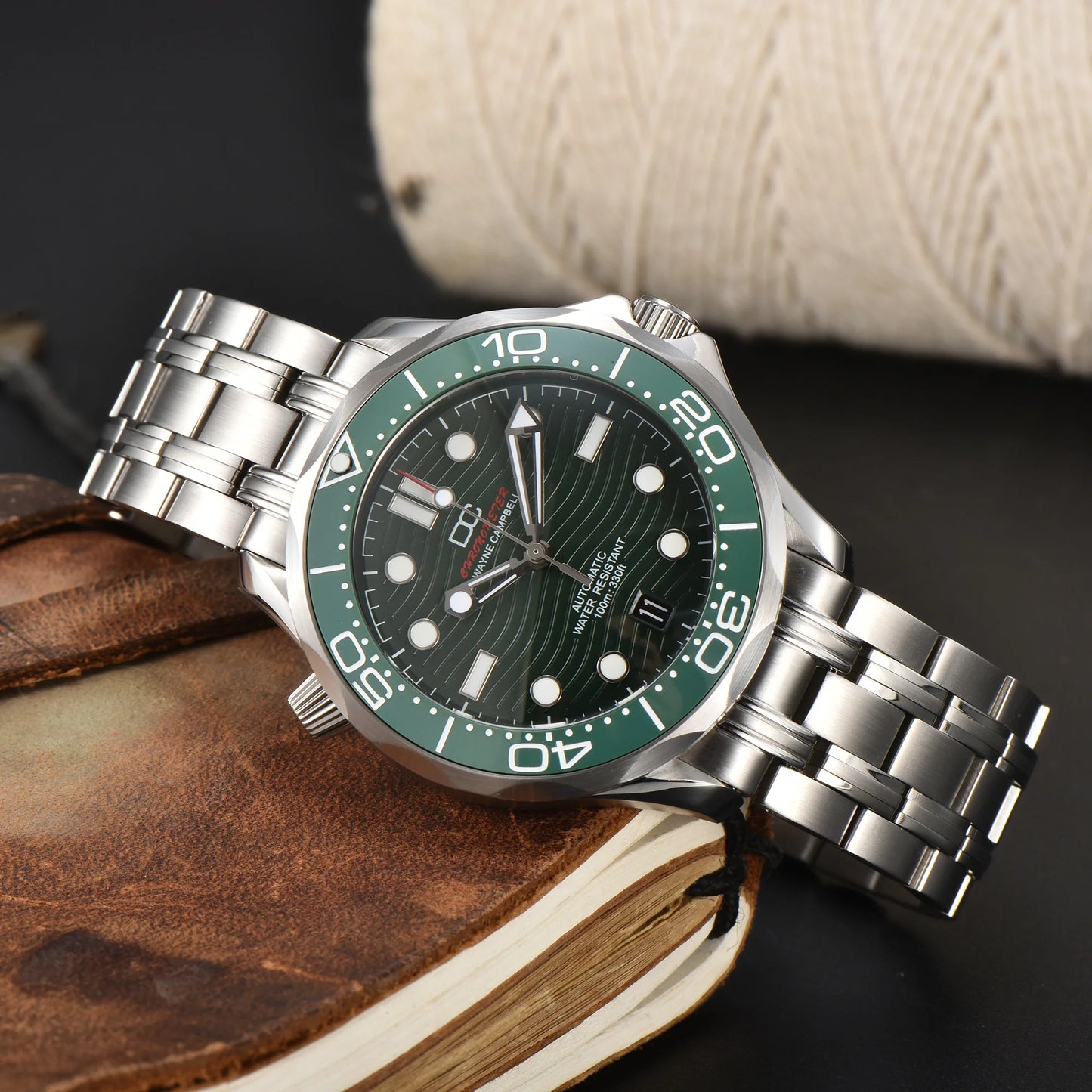 DWAYNE CAMPBELL Top Luxury NH35 Men's Automatic Mechanical Watch Ceramic Bezel Waterproof Classic Business Wristwatch