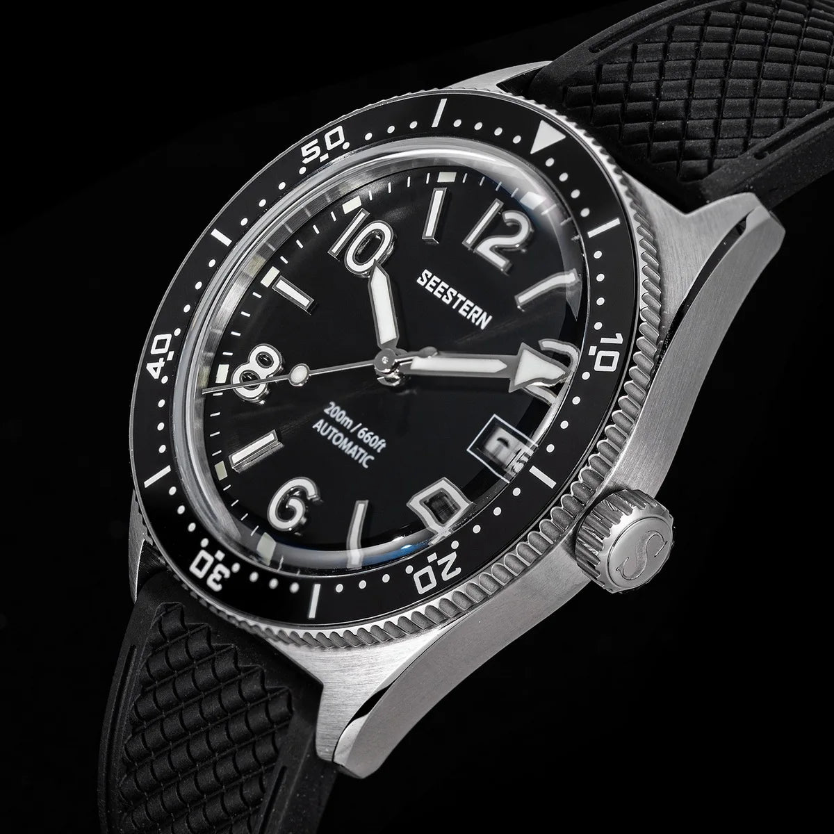 Sugess Diveing Watch of Men Automatic Mechanical Wristwatches 20ATM Waterproof Sapphire NH35A Movement BGW9 Luminous New S434-2