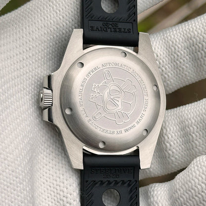 STEELDIVE SD1954 Black Dial 41MM Stainless Steel NH35 Automatic Movement What Ghost Mens 300M Dive Watch  Sapphire Glass