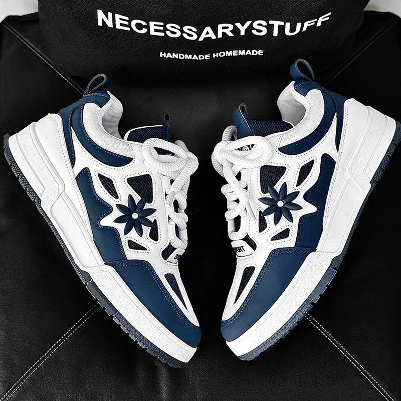 Fashion Men's Shoes Trend Street Skateboard Shoes Man Luxury Brand Training Sneakers Mesh Breathable Casual Shoes Men's Tennis Shoes