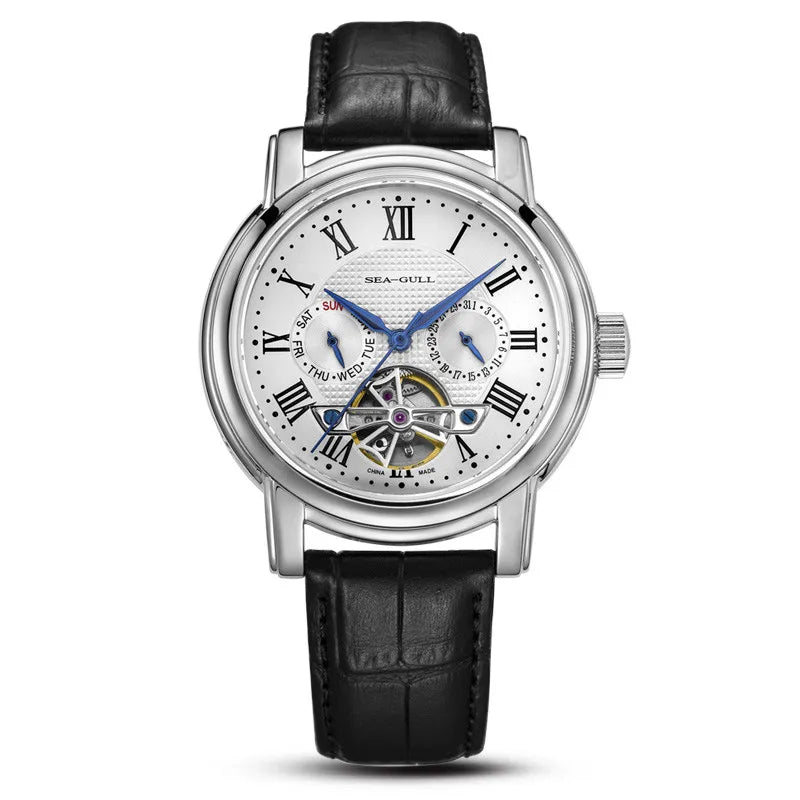 NEW Men's Automatic Mechanical Wristwatch Seagull ST25 Movement Fashion Man Hollow Flywhee Casual Business Watch 819.624