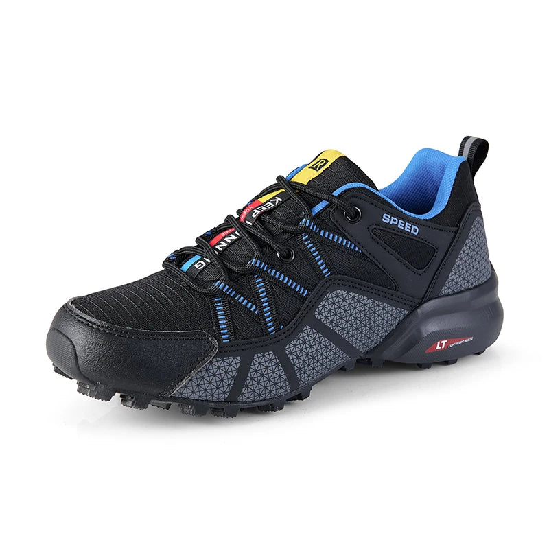 Sapatos de Caminhada para Homem Todo-o-Terreno, Calçado Desportivo Outdoor em Malha Respirável, Antiderrapante e Resistente ao Desgaste, Sapatos de Caminhada e Ciclismo Outdoor