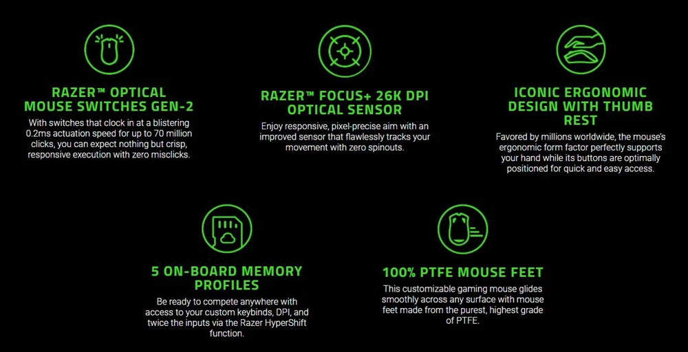 NUOVO mouse gaming cablato Razer Basilisk V3 100% originale, per gamer, sensore ottico 26000 DPI, e-sport con illuminazione RGB per PC e laptop