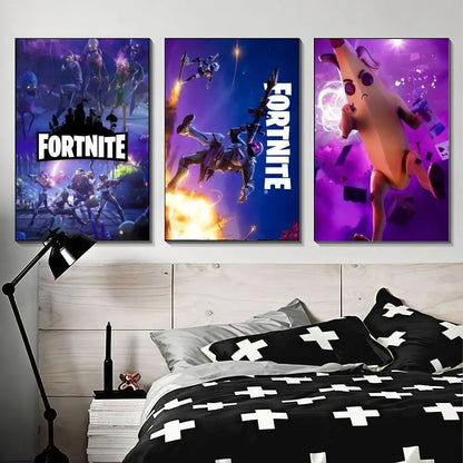 Autocolante poster F-FORTNITE cool em alta definição, ideal para valorizar as paredes da casa e do quarto, disponível em diversos estilos.