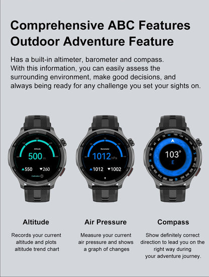 New GPS Offline Maps Smart Watch Men Memory 3D Menu Styles TWS MP3&MP4 Player 1.43"AMOLED Compass Sport Swim Waterproof Bracelet