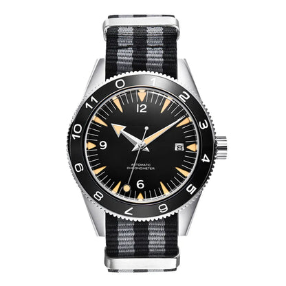 41MM Sapphire Glass 100m Waterproof Japan  Automatic Luminous Mens Watch Nylon Strap