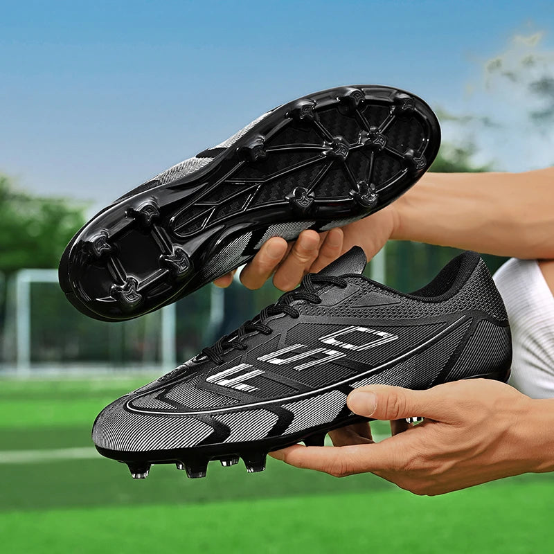 Nouvelles chaussures de football pour hommes, chaussures de sport respirantes, antidérapantes, de haute qualité, pour matchs en plein air, chaussures de football de salle, haute tige, ultralégères