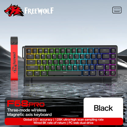 ATTACK SHARK X68HE Magnetic Switch Gaming Keyboard 8KHz Rapid Trigger Mechanical Keyboard | FREEWOLF F68/F68 Pro Wired & Wireless Magnetic Gaming Keyboard