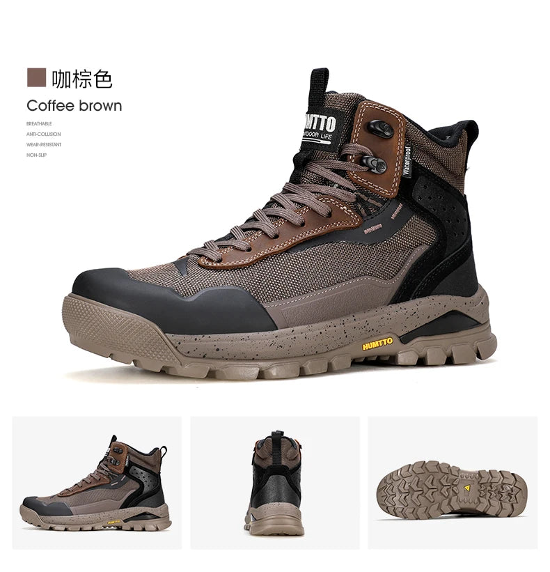 HUMTTO Hiking Shoes Men Winter Outdoor Sports Climbing Shoes Hunting Boots Warm Outdoors Ankle Travel Boots Trekking Sneakers