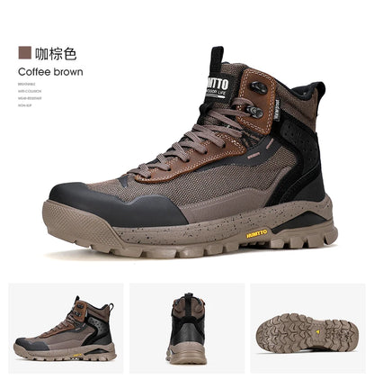 HUMTTO Hiking Shoes Men Winter Outdoor Sports Climbing Shoes Hunting Boots Warm Outdoors Ankle Travel Boots Trekking Sneakers