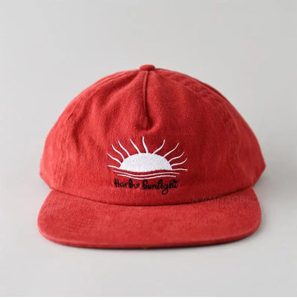 Casquette de baseball à visière plate mignonne pour femmes, hommes et adolescents, avec broderie « Sunrise », casquettes d'été et chapeaux de soleil