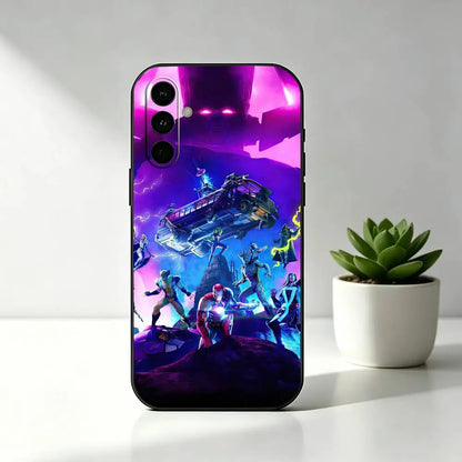 R-Royales F-Fortnite Game Phone Case Black Silicone Soft for Samsung Galaxy A73, A72, A71, A70, A53, A52, A51