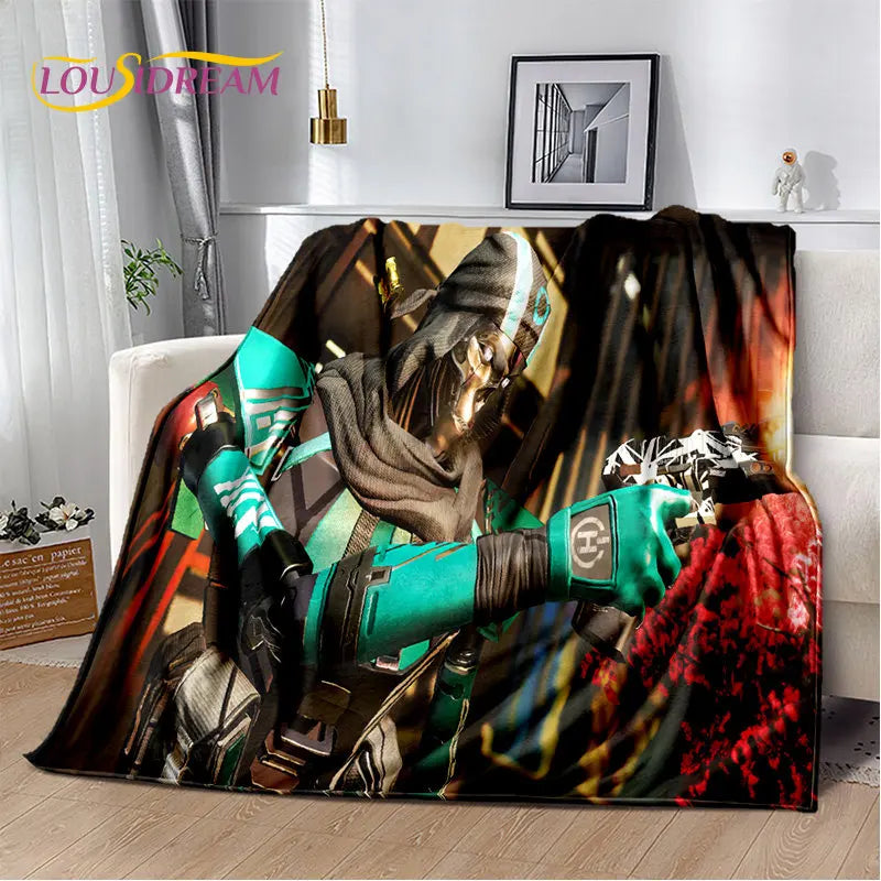 Apex Legends Game Gamer Cartoon Soft Plush Blanket,Flannel Blanket Throw Blanket for Living Room Bedroom Bed Sofa Picnic Cover