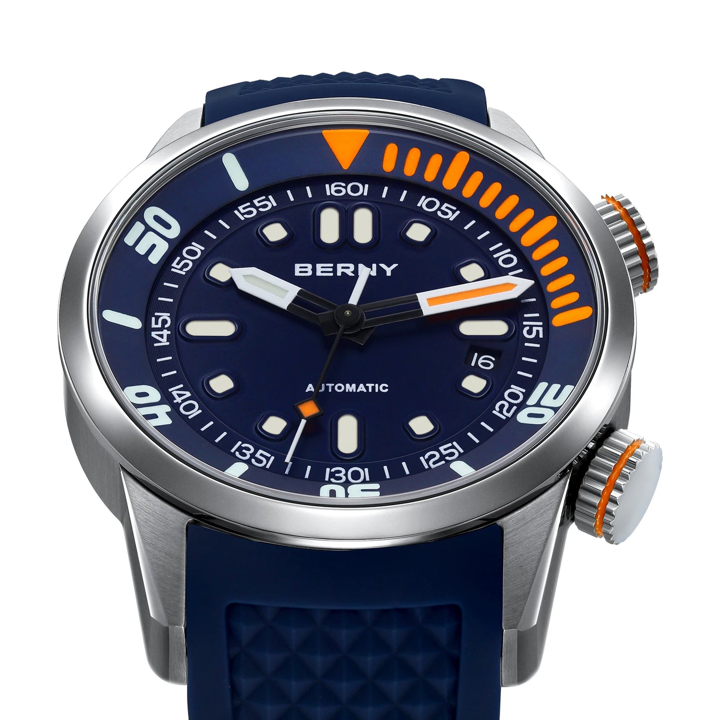 BERNY Automatic Professional Diving Watch for Men Super Luminous Scratch-resistant Sapphire Lens Top Mechanical Diver Watches
