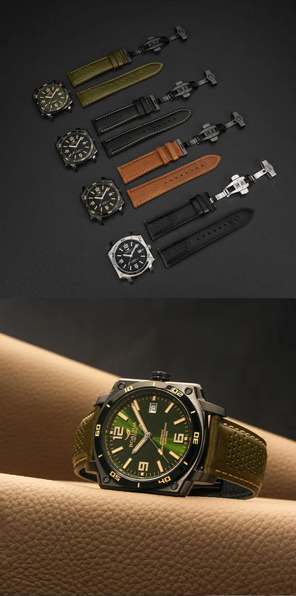 BORIAGE(BOAIJIUA) NH35 Fully Automatic Mechanical Men's Watch Original Design Mechanical Watches  Luminous Wristwatch