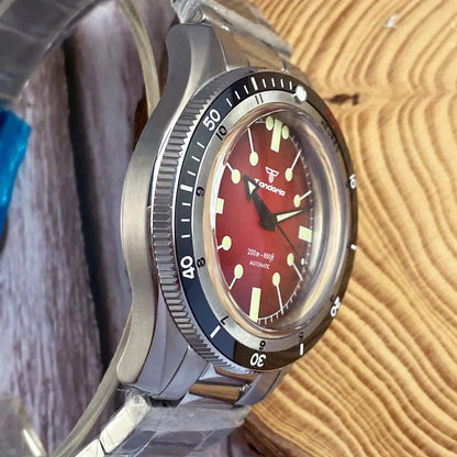 200M Water Resistant Mechanical Wristwatch Miyota 8215 Domed Sapphire Glass 120 clicks Bezel Steel Band Luminous Marks