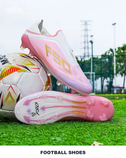 New Men's Football Boots, Non-Slip Outdoor Sneakers, Match Grass Cleats, High-Quality Soccer Shoes, Futsal, Hot-Selling High-Top Light Boots
