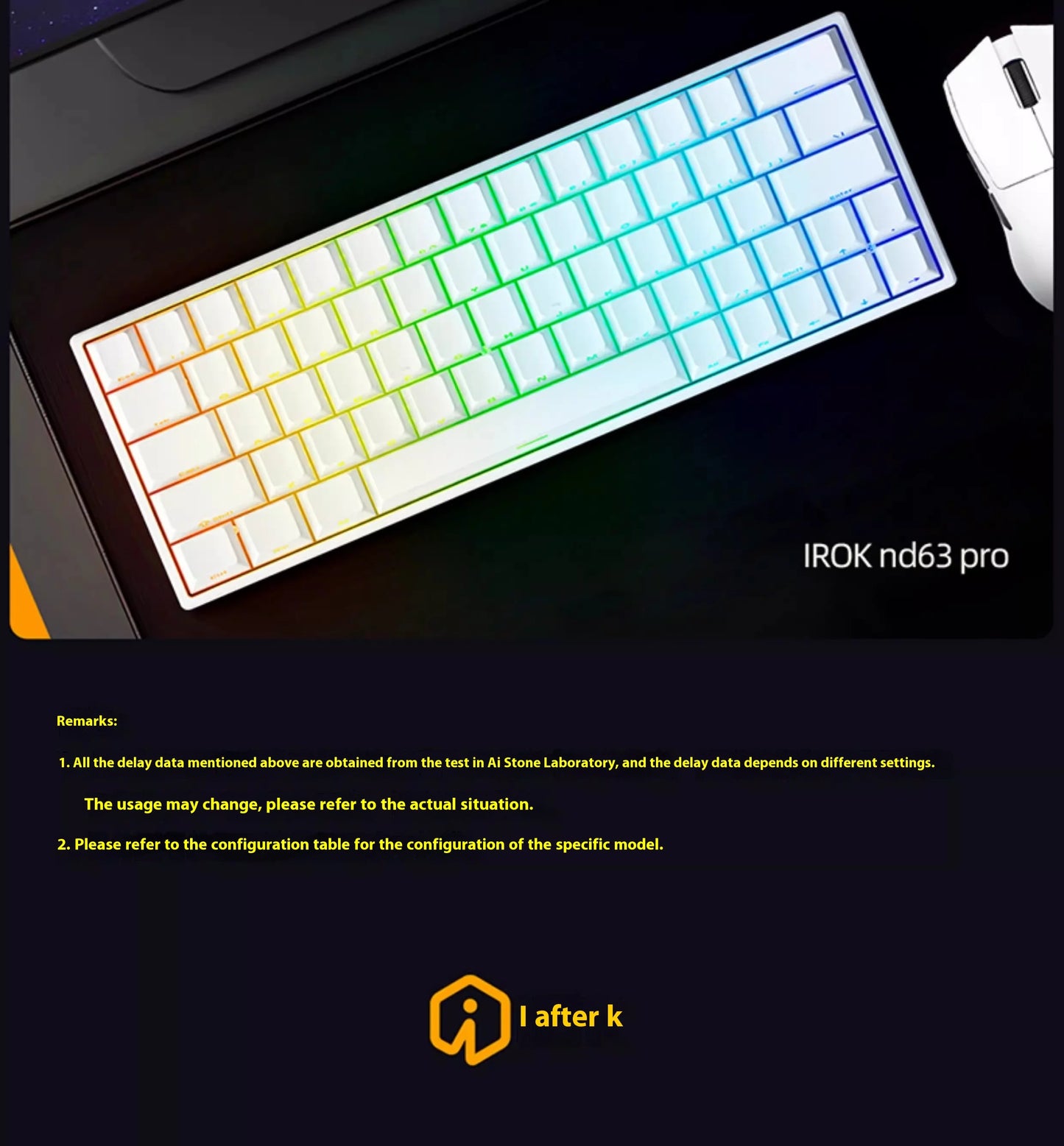 Irok Nd63 Pro Mechanical Keyboard Wired Magnetic Switch Hotswap RGB E-Sports Customize Keyboard For Accessories Office Gaming