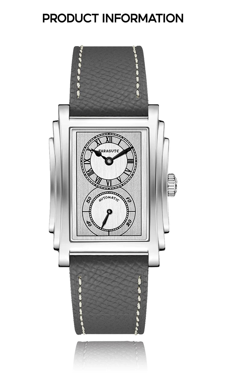 FARASUTE Luxury Fully Automatic Mechanical Men's Watch Seagull Sports Sapphire Stainless Steel Doctor Wristwatch reloj hombre 